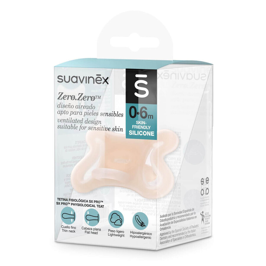 Suavinex SX Pro Zero, pacifier, silicone, physiological, 0-6 months, 1 pc