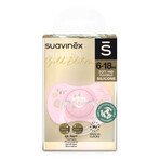 Suavinex SX Pro Gold Edition, pacifier, silicone, physiological, pink, 6-18 months, 1 pc