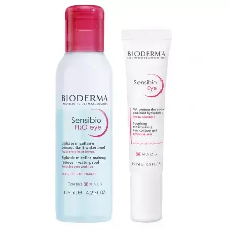 Bioderma Sensibio Gel Contorno de Ojos 15 ml + Solución Micelar 250 ml