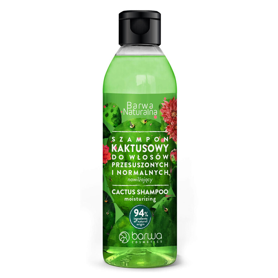 Barwa Naturalna, champú de cactus para cabello seco y normal, hidratante, 300 ml