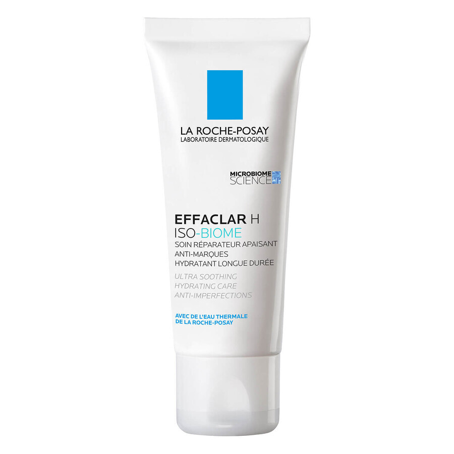 La Roche-Posay Effaclar H Iso - Biome, crema hidratante calmante contra las imperfecciones, 40 ml