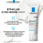 La Roche-Posay Effaclar H Iso - Biome, crema hidratante calmante contra las imperfecciones, 40 ml