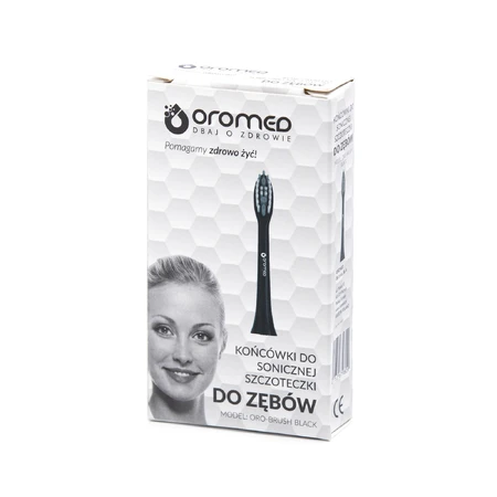 Oromed Oro-Brush, puntas de cepillo sónico Negro, 2 piezas