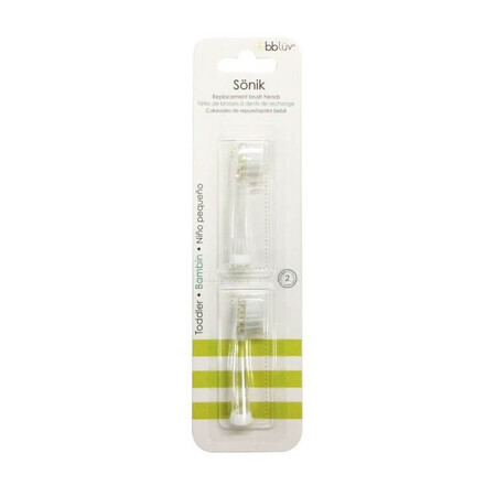 Bbluv Sonik, embouts de brosse à dents sonique pour enfants, 18-36 mois, 2 pièces