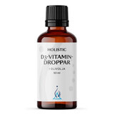 Holistic D3-Vitamin-Droppar y Olivolja, vitamina D, gotas, 50 ml