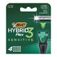 BIC Flex 3 Hybrid Sensitive, cartuchos reemplazables, 4 piezas