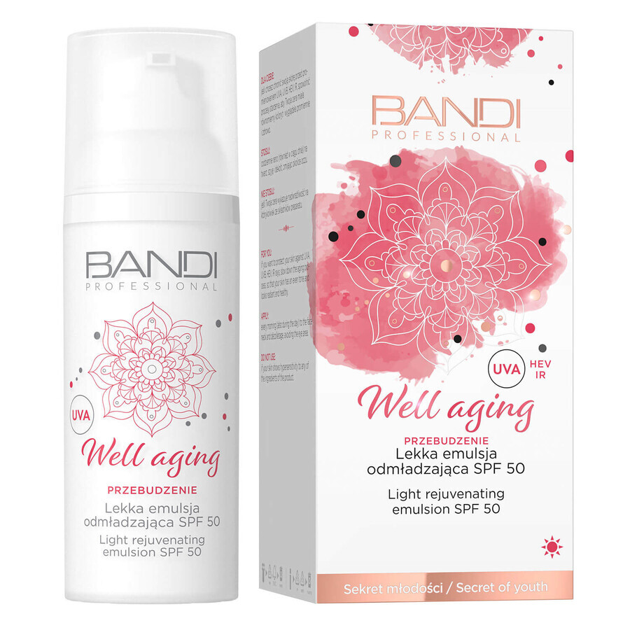 Bandi Well Aging, emulsión rejuvenecedora ligera, SPF 50, 50 ml