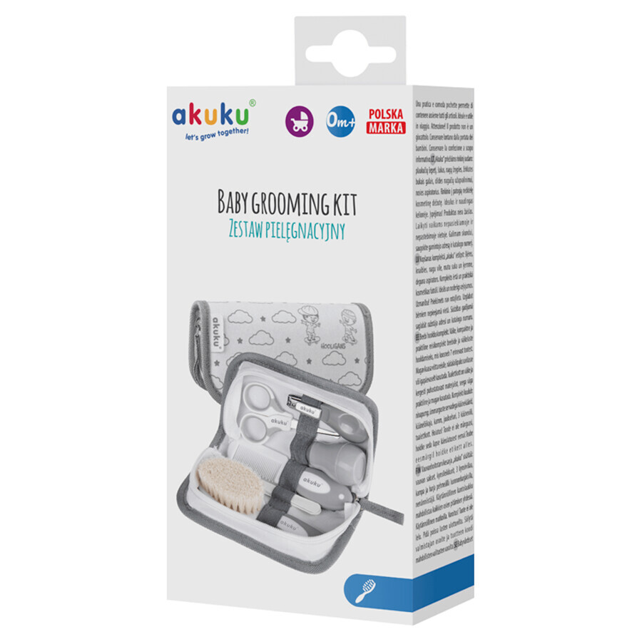 Akuku, set de cuidado, gris, A0015