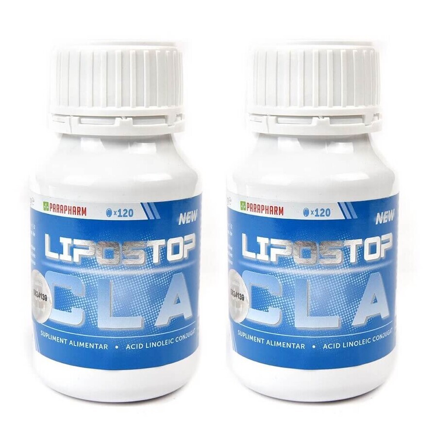 Lipostop CLA paquete, 120 + 120 cápsulas, Parapharm