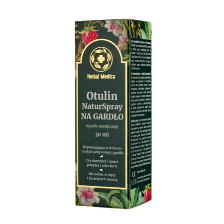 Herbal Medica Otulin NaturSpray para garganta, para adultos y niños después de 1 año, 30 ml