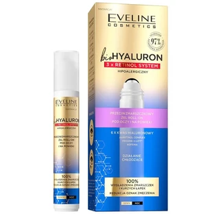 Eveline Cosmetics Bio Hyaluron 3 x Retinol, gel roll-on antirid pentru ochi și pleoape, 15 ml