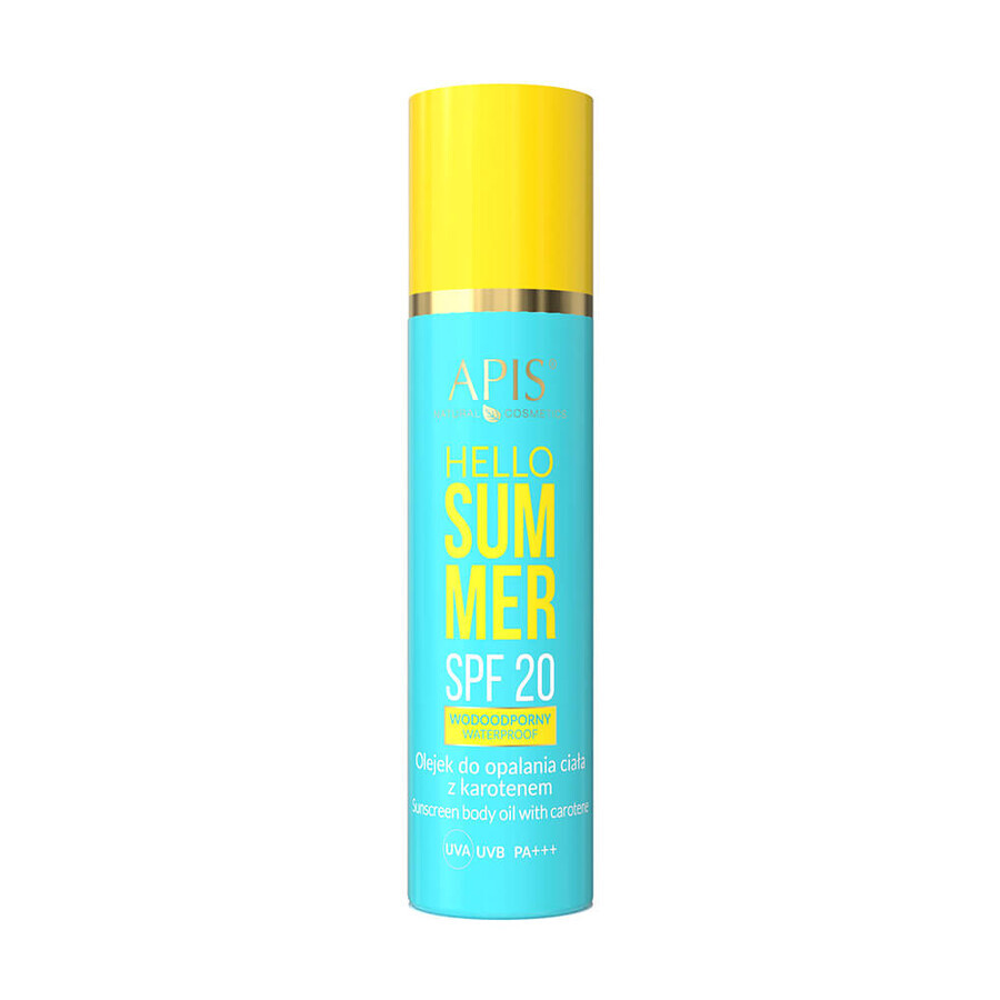 Apis Hello Summer, ulei de protecție solară cu caroten, SPF 20, 150 ml