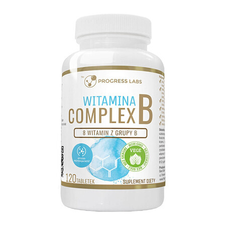 Complejo de vitamina B Progress Labs 100% RWS, 120 tabletas