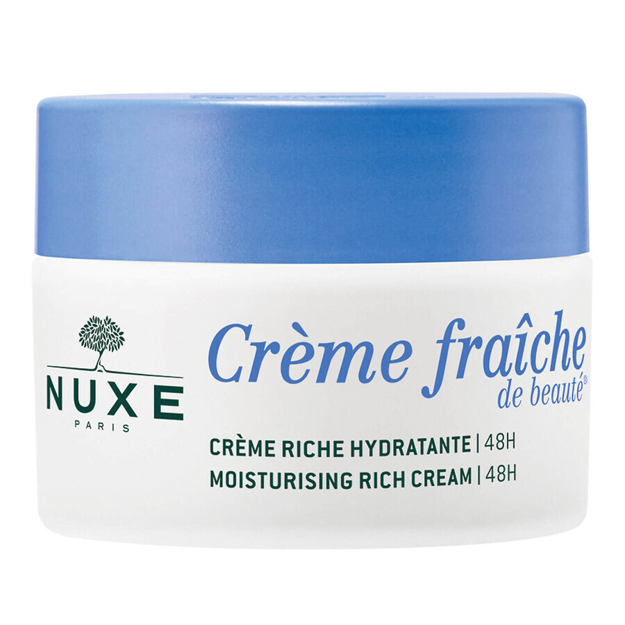 Nuxe Creme Fraiche de Beaute, crema hidratante rica 48h, piel seca, 50 ml