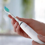 Philips Sonicare 3100 Series, cepillo de dientes sónico con estuche, HX3673/13, blanco, 1 pieza