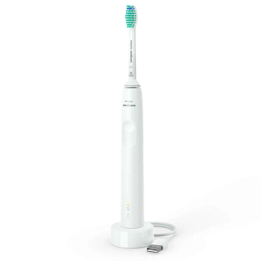 Philips Sonicare Serie 3100, cepillo dental sónico, HX3675/13, blanco, 2 piezas