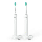 Philips Sonicare Serie 3100, cepillo dental sónico, HX3675/13, blanco, 2 piezas