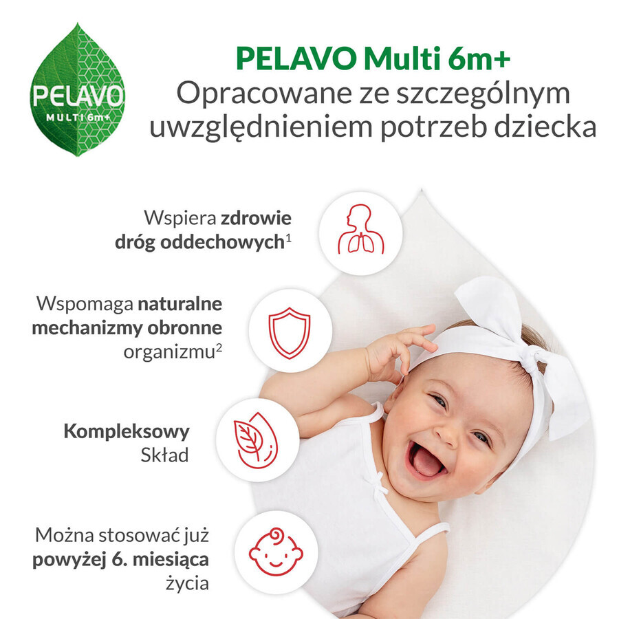 Pelavo Multi 6m+, gotas para niños y bebés a partir de los 6 meses, 20 ml