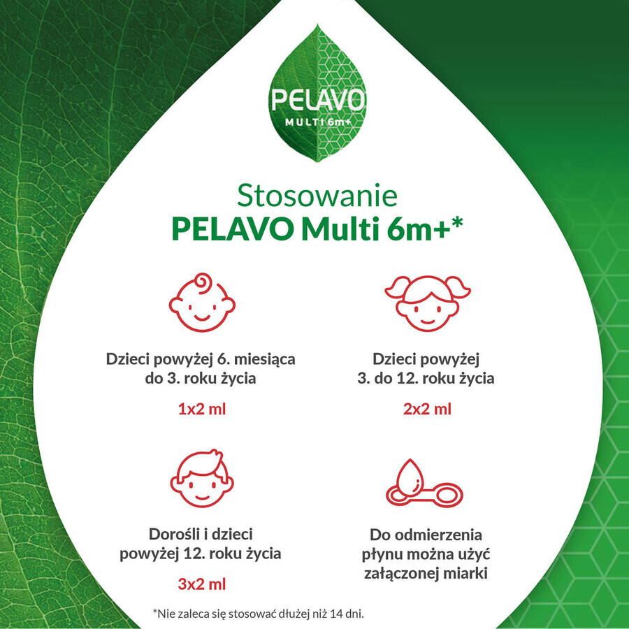 Pelavo Multi 6m+, gotas para niños y bebés a partir de los 6 meses, 20 ml