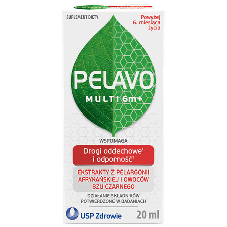 Pelavo Multi 6m+, gotas para niños y bebés a partir de los 6 meses, 20 ml