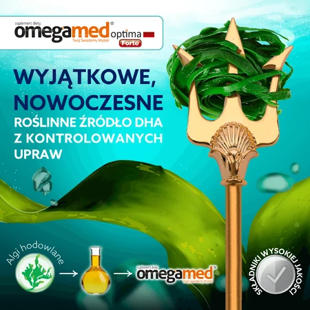 Omegamed Optima Forte DHA from algae for women in the second and third trimester of pregnancy and nursing mothers, 60 capsules
