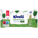 Kindii Natural Balance, toallitas húmedas para bebés y niños, 96 piezas