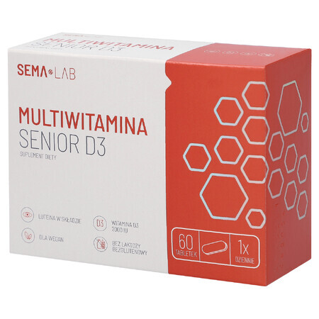 SEMA Lab Multivitamina Senior D3, 60 comprimidos recubiertos