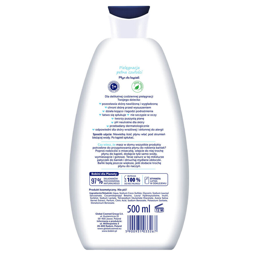 Bobini Kids, loción de baño para niños, hipoalergénica, 500 ml