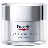 Eucerin Hyaluron-Filler, crema facial de día antiarrugas con ácido hialurónico, piel seca, SPF 15, 50 ml