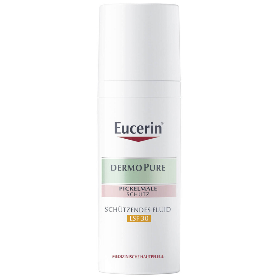 Eucerin DermoPure, schützendes Creme-Fluid für unreine und zu Akne neigende Haut, SPF 30, 50 ml