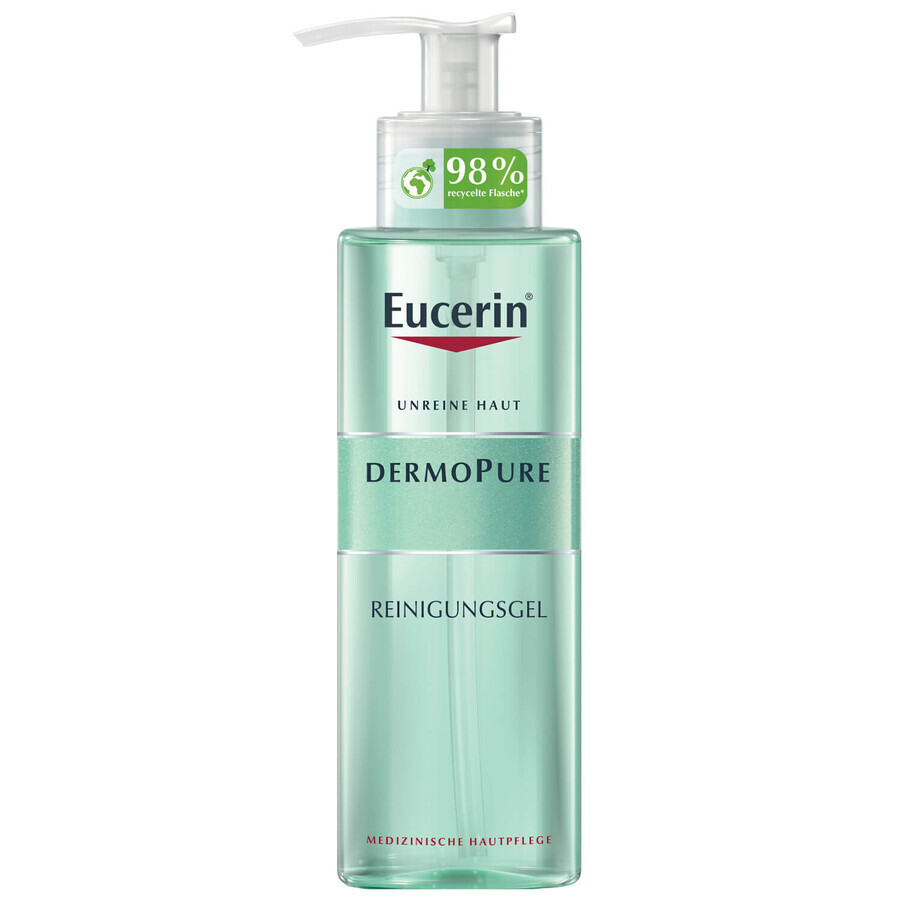 Eucerin DermoPure, gel nettoyant pour le visage et le corps, peaux acnéiques et à imperfections, 400 ml