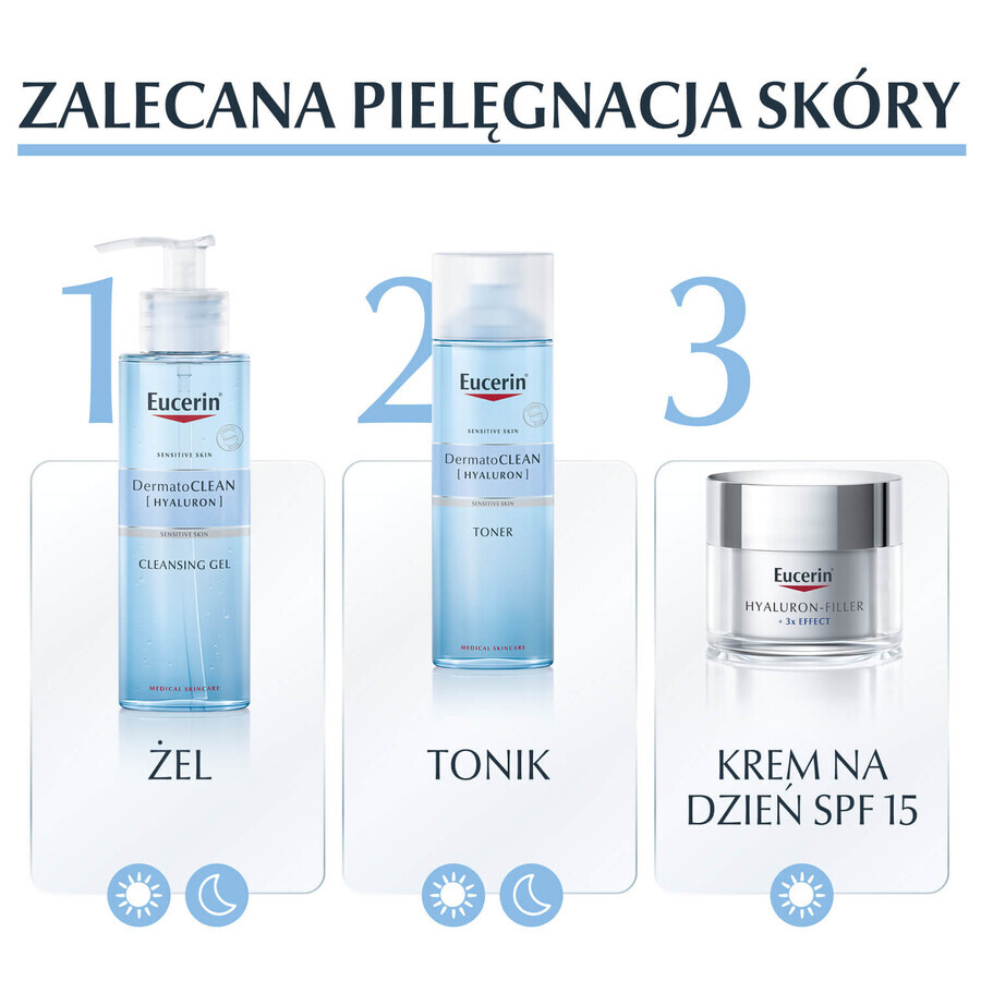 Eucerin DermatoClean [Hyaluron], Gesichtsreinigungs-Tonic für alle Hauttypen, 200 ml