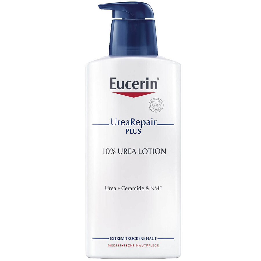 Eucerin UreaRepair Plus, emulsión corporal con urea al 10% para pieles muy secas y ásperas, 400 ml