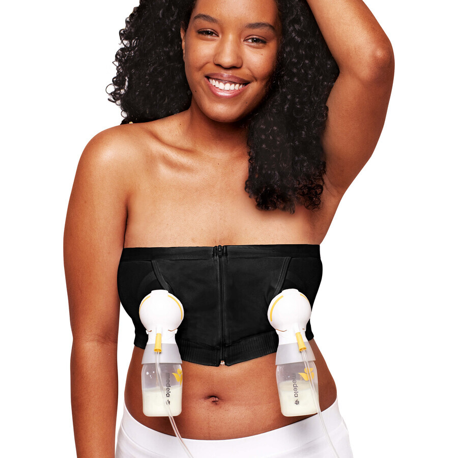 Medela Hands-Free, corset de pompare a sânilor, negru, mărimea M, 1 buc