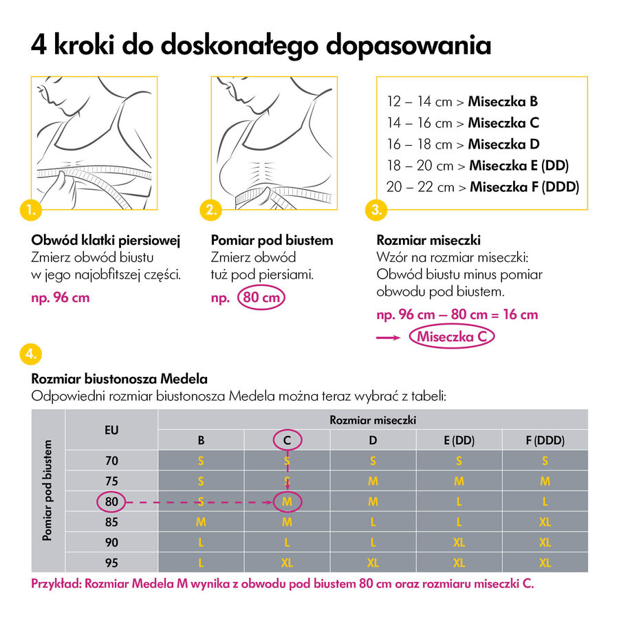 Medela Hands-Free, corset de pompare a sânilor, negru, mărimea M, 1 buc