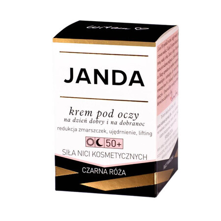 Janda Forza dei fili cosmetici 50+, crema contorno occhi buongiorno e buonanotte, rosa nera, 15 ml