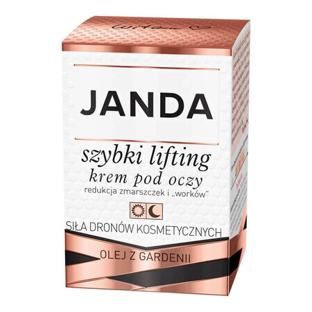 Janda Szybki Lifting, crème pour les yeux, jour et nuit, huile de gardénia, 15 ml