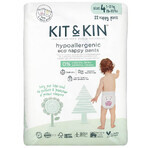 Kit&Kin, pañales desechables biodegradables, talla 4, 9-15 kg, 22 unidades