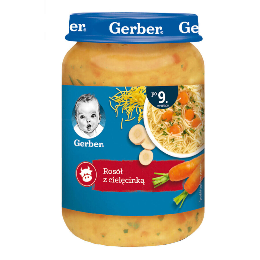 Sopa de gerberas, caldo de ternera, a partir de 9 meses, 190 g