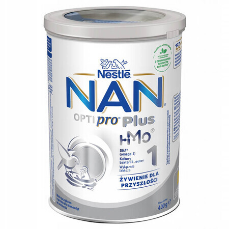 Nestlé NAN Optipro Plus 1 5HMO, leche infantil para bebés desde el nacimiento, 400 g