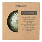 Mohani, esponja Konjac natural para lavarse la cara, té verde, 1 pieza