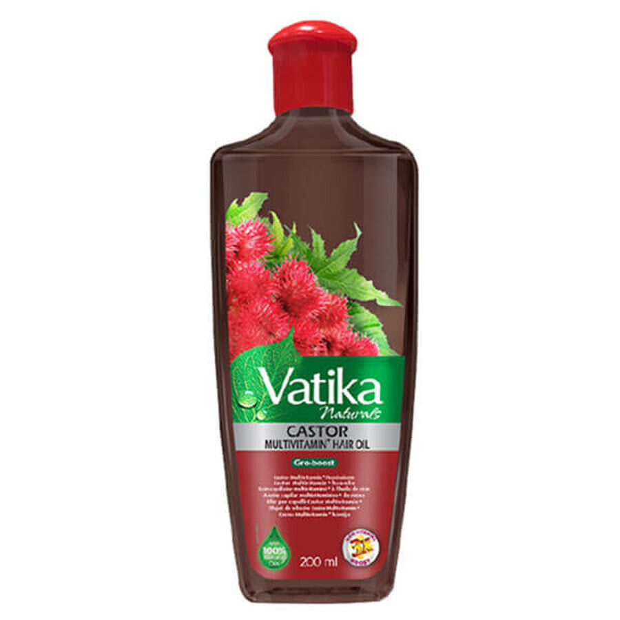 Vatika Naturals, aceite de ricino para el crecimiento del cabello, 200 ml