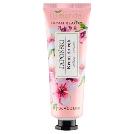 Bielenda Japan Beauty, crema de manos japonesa, suavizante, cereza + seda, 50 ml