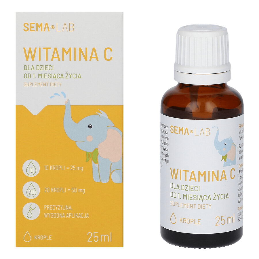 SEMA Lab Vitamin C for children from 1 month, drops, 25 ml