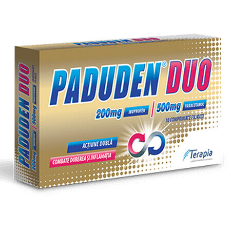 Paduden Duo 200mg/500mg, 10 comprimidos recubiertos con película, Terapia