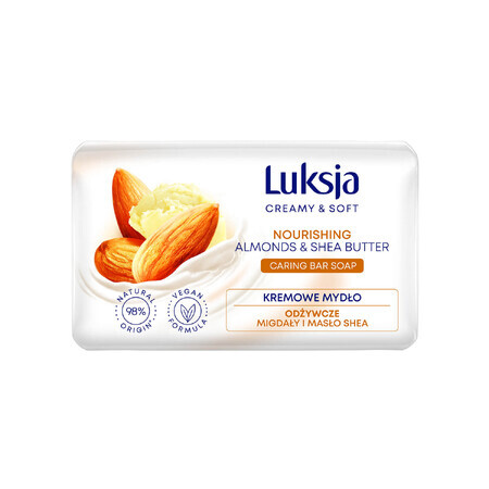 Luxja Creamy &amp; Soft, creamy, nourishing soap, almonds and shea butter, 90 g