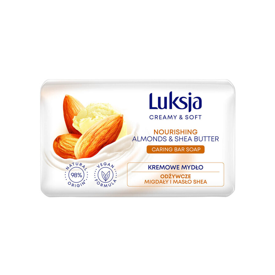 Luxja Creamy &amp; Soft, creamy, nourishing soap, almonds and shea butter, 90 g