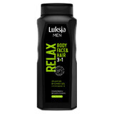 Luksja Men Relax, gel de ducha relajante 3 en 1, aceite de cáñamo, 500 ml