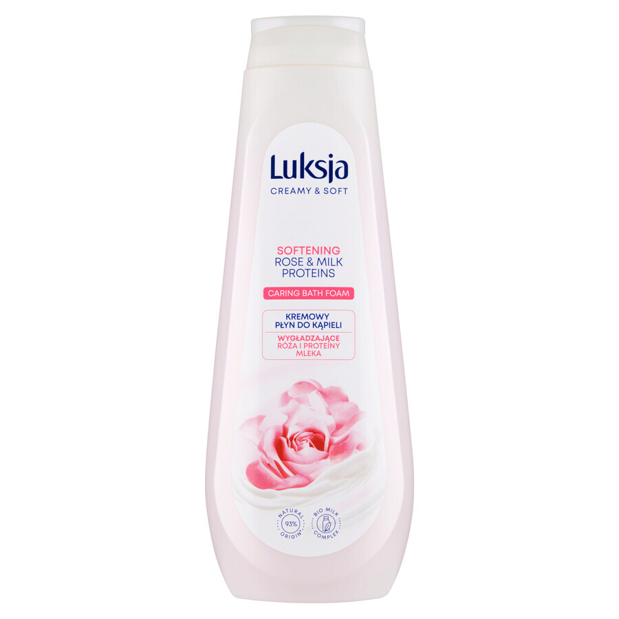 Luxja Creamy &amp; Soft, creamy, smoothing bath lotion, rose and milk proteins, 900 ml