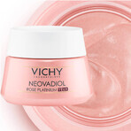 Vichy Neovadiol Rose Platinium, crema de ojos suavizante de rosas para pieles maduras, 15 ml